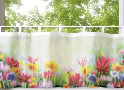 Kurzstore Blumenwiese aus digitalbedrucktem Voile
