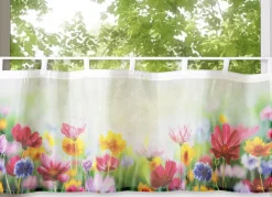 Kurzstore Blumenwiese aus digitalbedrucktem Voile
