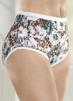 Laurina Dreierpack Slips mit farbbrillantem Digitaldruck