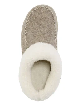 Laurina Hausschuh mit kuscheligem Plüschkragen