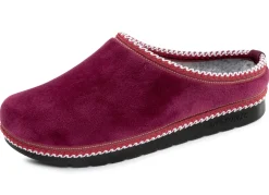 Laurina, klassische Damen-Hausschuhe, Weite G, mit gemusterter Bordüre