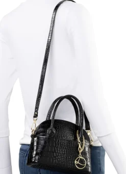 Laurina Mini-Tasche mit Reptilprägung