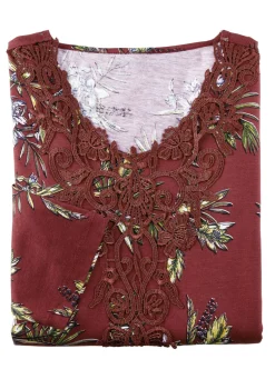 Laurina Nachthemd, knöchellang mit großzügiger Motivspitze