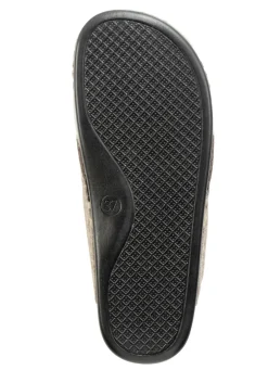 Laurina Pantoffel aus Filz und bedrucktem Kunstfell