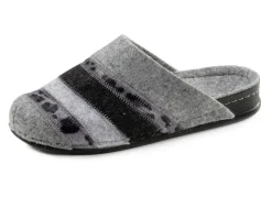 Laurina Pantoffel aus Filz und bedrucktem Kunstfell