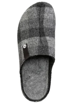 Laurina Pantoffel aus kariertem Textilmaterial