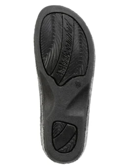 Laurina Pantoffel aus kariertem Textilmaterial