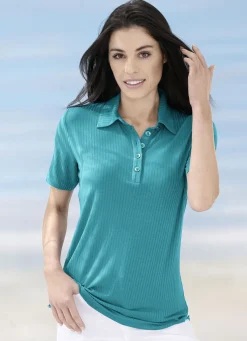 Laurina Poloshirt mit Knopfleiste