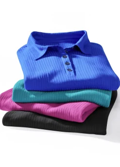 Laurina Poloshirt mit Knopfleiste