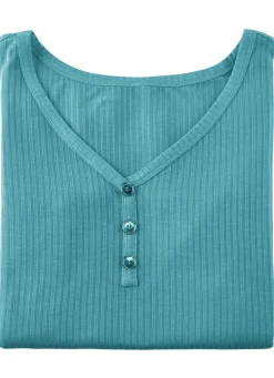 Laurina Trägershirt mit Zierknopfleiste