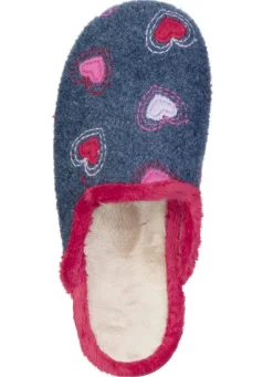 Laurina, warme Damen-Hausschuhe, mit Plüsch