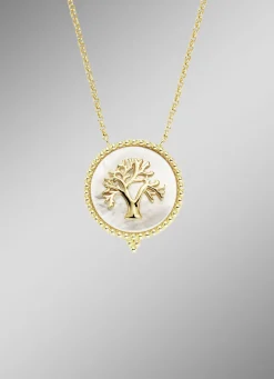 Lebensbaum Halskette mit Perlmutteinlage