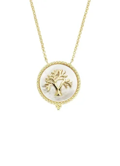 Lebensbaum Halskette mit Perlmutteinlage