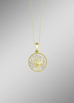 Lebensbaum-Anhänger mit 21 Brillanten