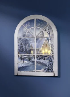 LED-Bild auf Holzrahmen