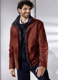 Lederkurzjacke mit Innentaschen