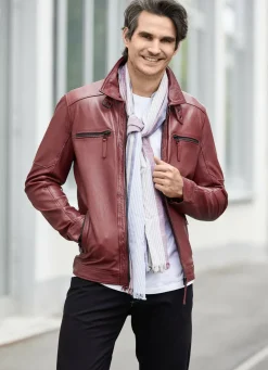 Lederkurzjacke mit zwei Innentaschen