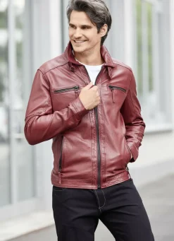 Lederkurzjacke mit zwei Innentaschen