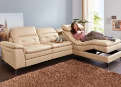 Leder-Polsterecke mit Relax-Funktion