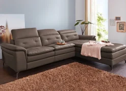 Leder-Polsterecke mit Relax-Funktion