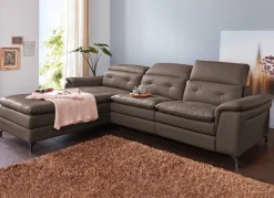 Leder-Polsterecke mit Relax-Funktion