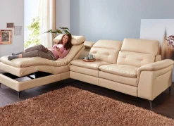 Leder-Polsterecke mit Relax-Funktion