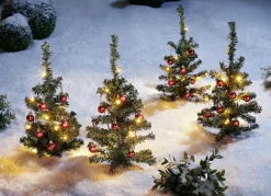 LED-Tannen mit Kugeln, 4er-Set