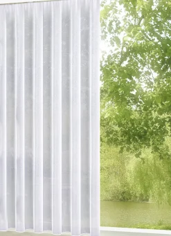 Leicht transparenter Store mit Automatikfaltenband