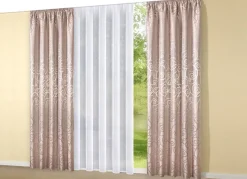 Leicht transparenter Store mit Automatikfaltenband