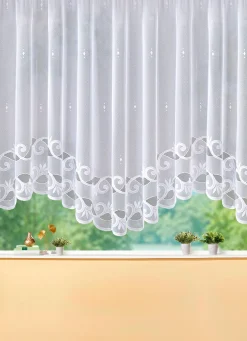 Leichter Bogen-Store mit Automatikfaltenband