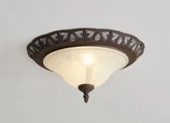 Leuchtenserie aus Metall mit Glasschirmen