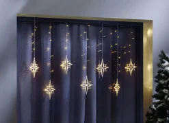 Lichtervorhang Sterne für den Innen- und Außenbereich