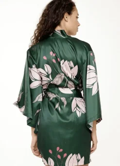 LingaDore Hausmantel in Kimonoform mit buntem Druckdessin