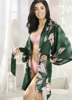 LingaDore Hausmantel in Kimonoform mit buntem Druckdessin