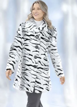 Longjacke aus kuscheligem Kunstpelz