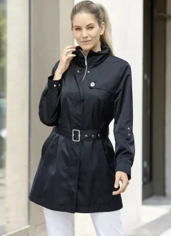 Longjacke mit Gürtel in Trench-Optik