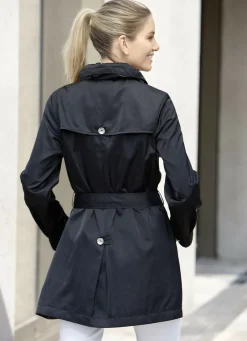 Longjacke mit Gürtel in Trench-Optik