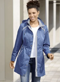 Longjacke mit krempelbaren Ärmeln