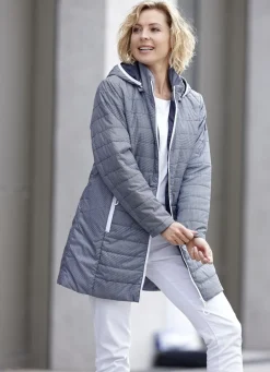 Longjacke mit Minimaldessin