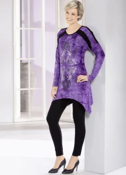 Longshirt in aktueller Batik-Optik in 2 Farben