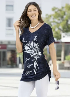 Longshirt in Batik-Optik in 2 Farben