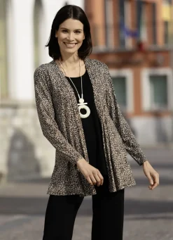 Longshirt in Jacken-Optik