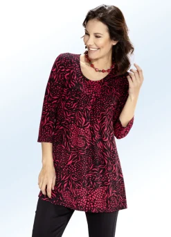 Longshirt mit Faltenlegung in 3 Farben