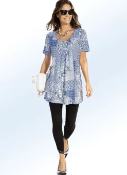 Longshirt mit Faltenlegung in 3 Farben