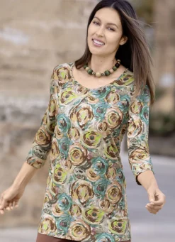 Longshirt mit Kellerfalte