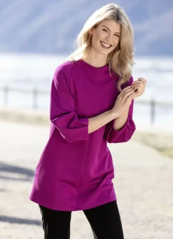 Longshirt mit seitlichen Eingrifftaschen