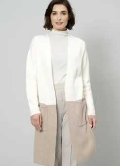 Long-Strickjacke mit Kaschmir