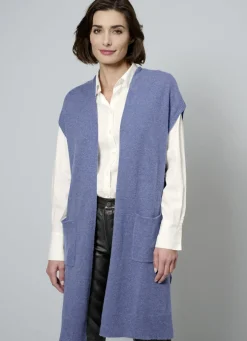 Long-Strickweste aus Kaschmir