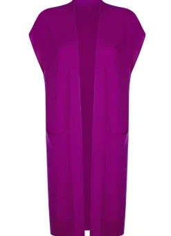 Long-Strickweste aus Kaschmir