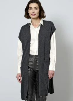 Long-Strickweste aus Kaschmir